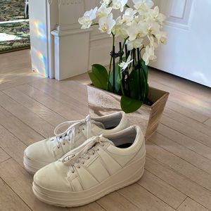Zara Platform White Sneakers